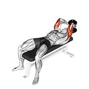 Extensión De Tríceps Acostado Con Mancuerna