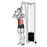 Crunch Abdominal Con Cuerda En Máquina De Cable