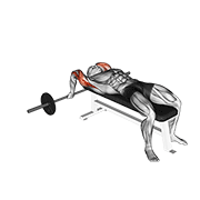 Extensión De Tríceps Acostado Con Barbell
