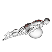 Extensión Lumbar Con Bola Estabilizadora Y Rodillas Levantadas
