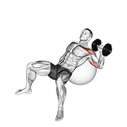 Press Inclinado Con Mancuerna De Un Brazo En Bola De Ejercicio Modificado